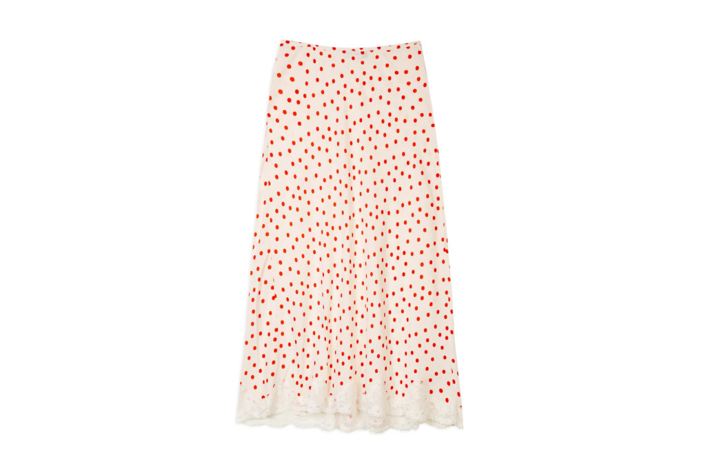 Red spotty skirt
