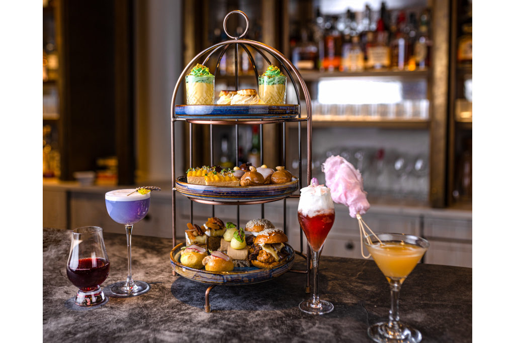 Tipple Tea - afternoon tea spread with cocktails