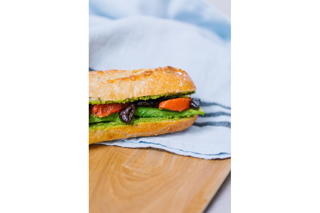 Green Houmous & Avocado Baguette