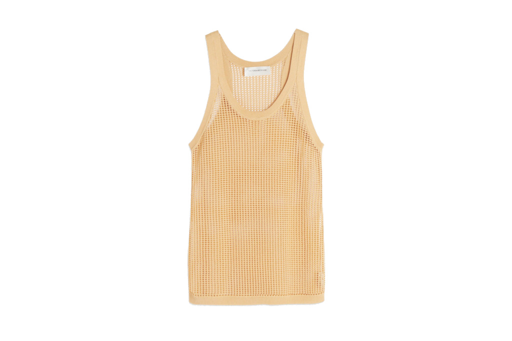 Beige net vest