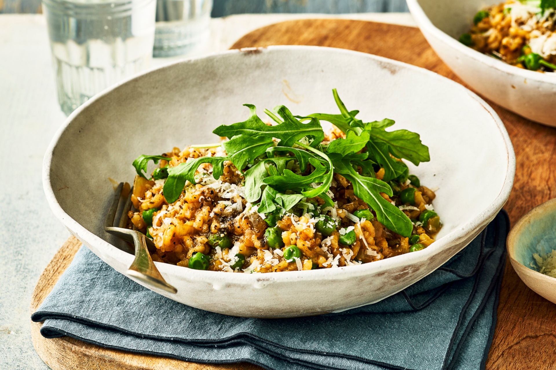 Pea and Mint Risotto with Traditional Mint Sauce