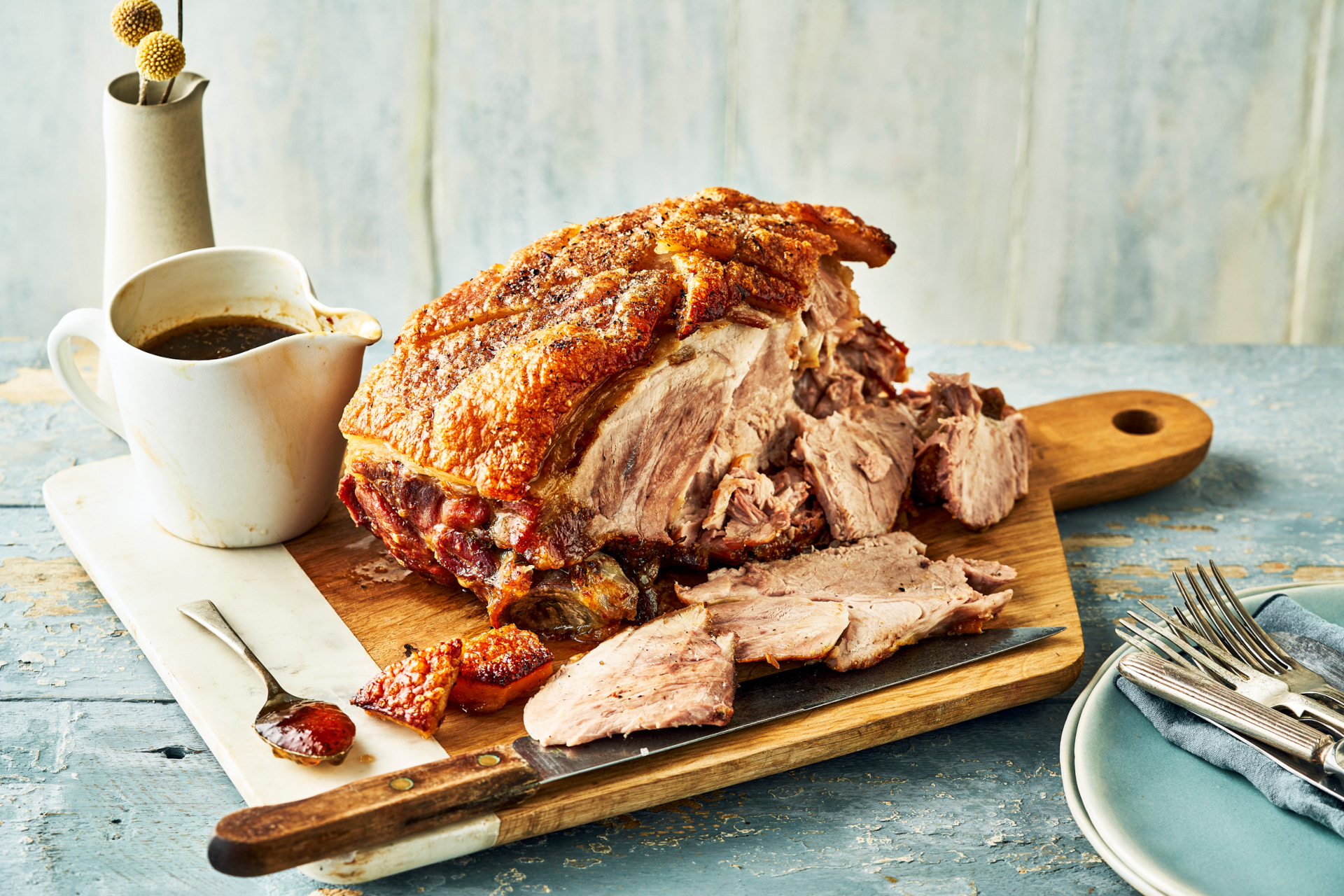 Slow Roast Pork with Apple & Sage Jelly - landscape no jar