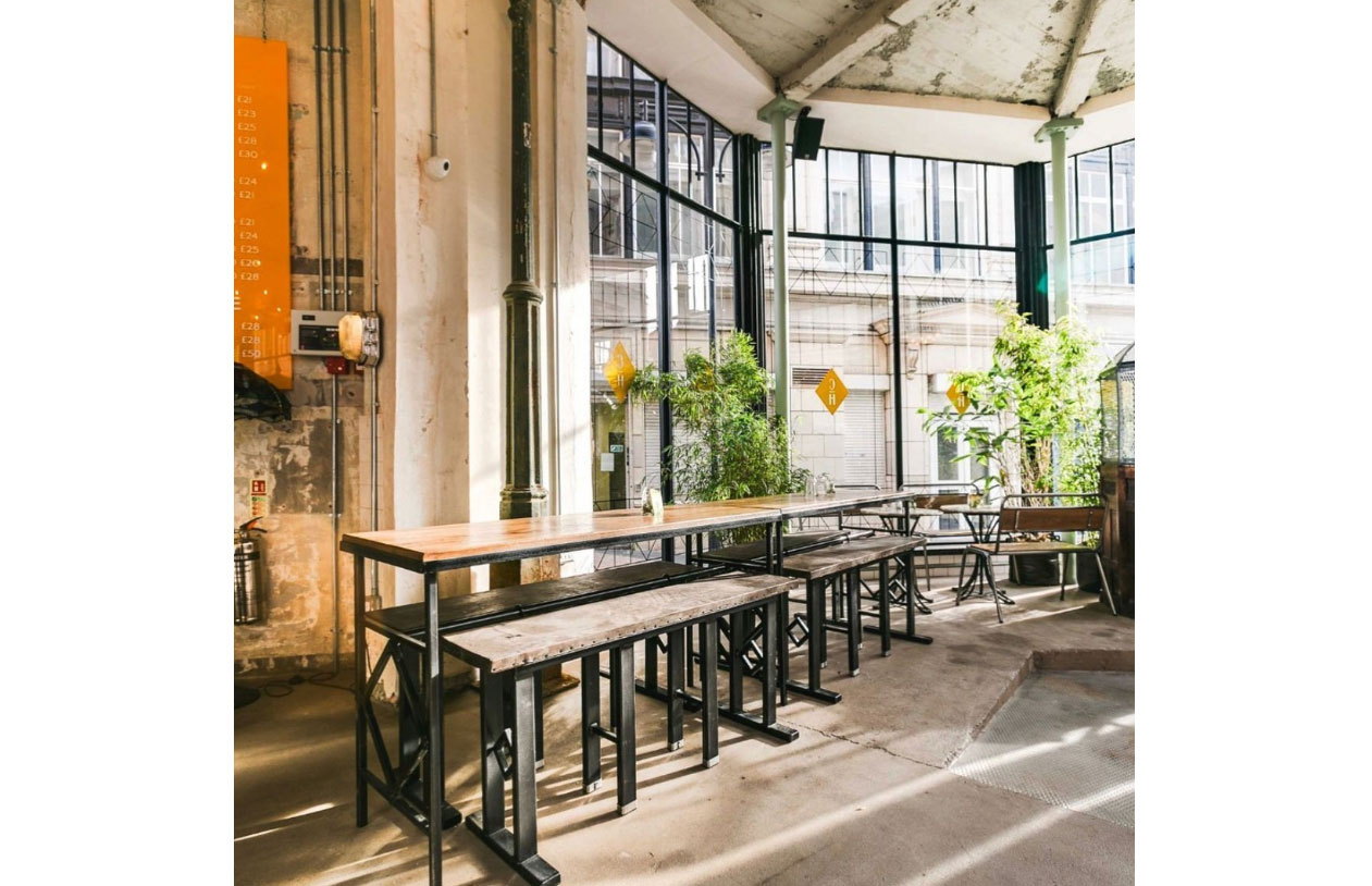 An interior shot of Canova Hall in Brixton, a coffee shop