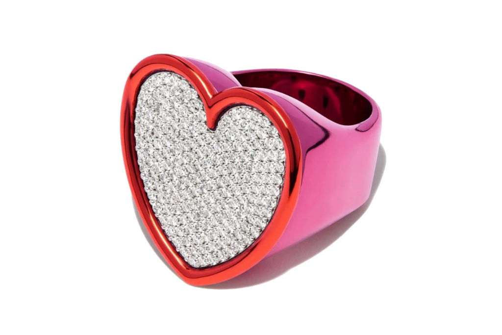 EÉRA 18K White Gold Heart Diamond Ring