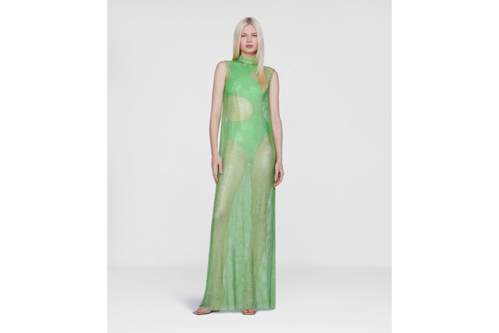 Green maxi dress