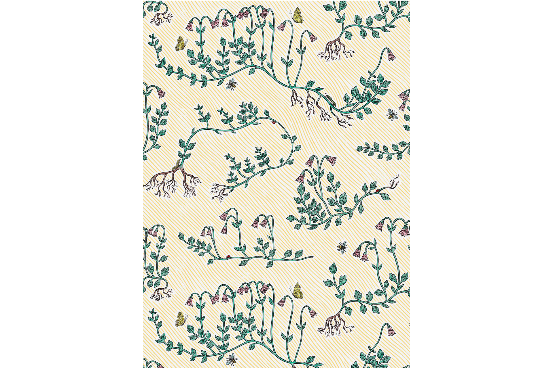 Twin Flower Fee Greening Wallpaper