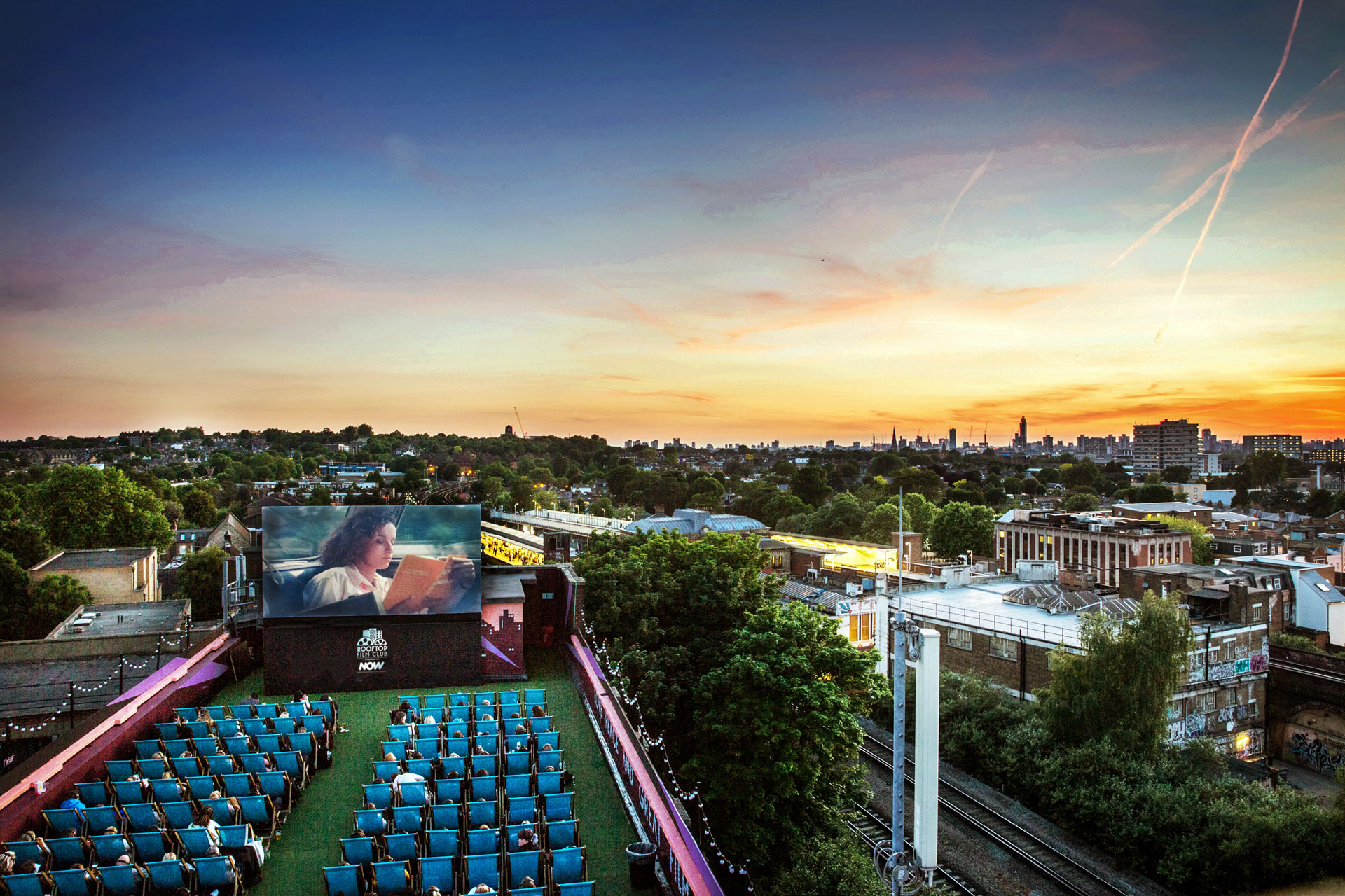 Rooftop film club Bussey Building