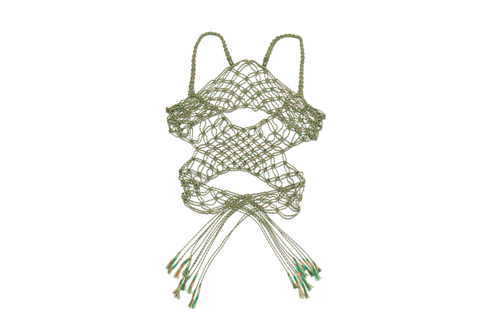 Green net top