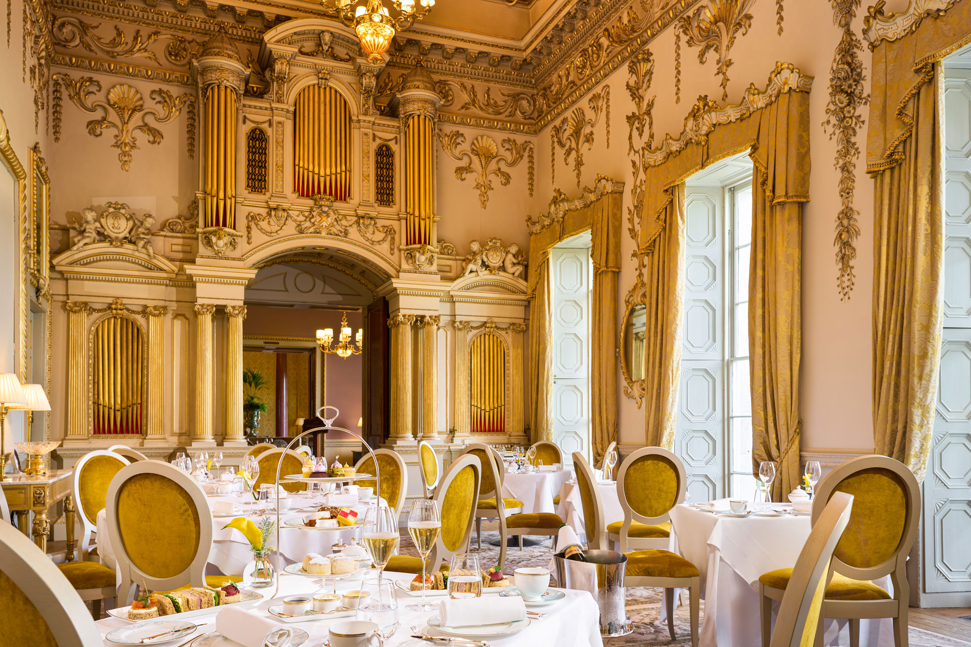 The interior of the Morrison Room at Carton House in Ireland