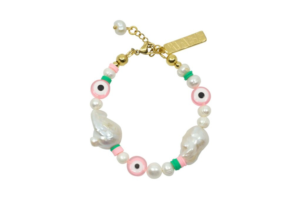 Pearl and beaded bracelet