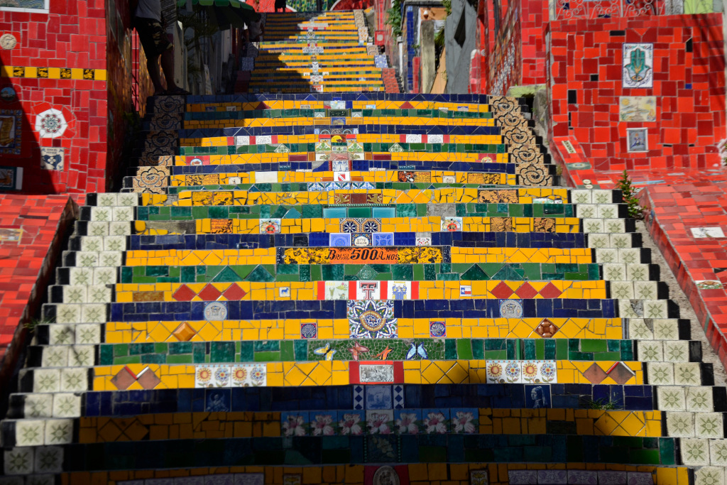 colourful steps in Rio