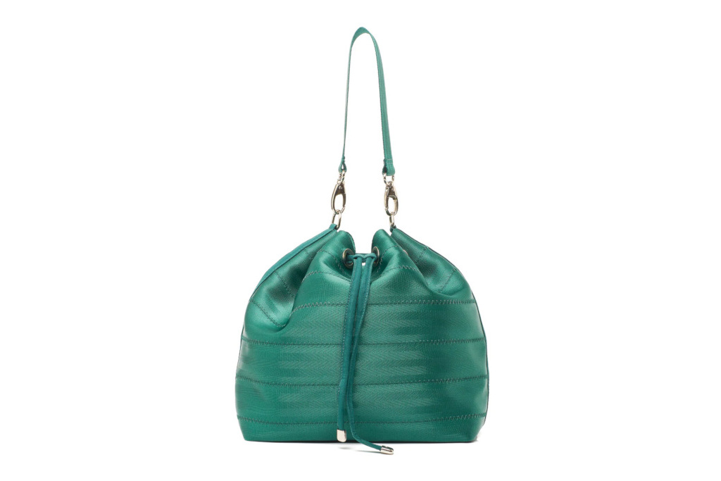 Green bucket bag