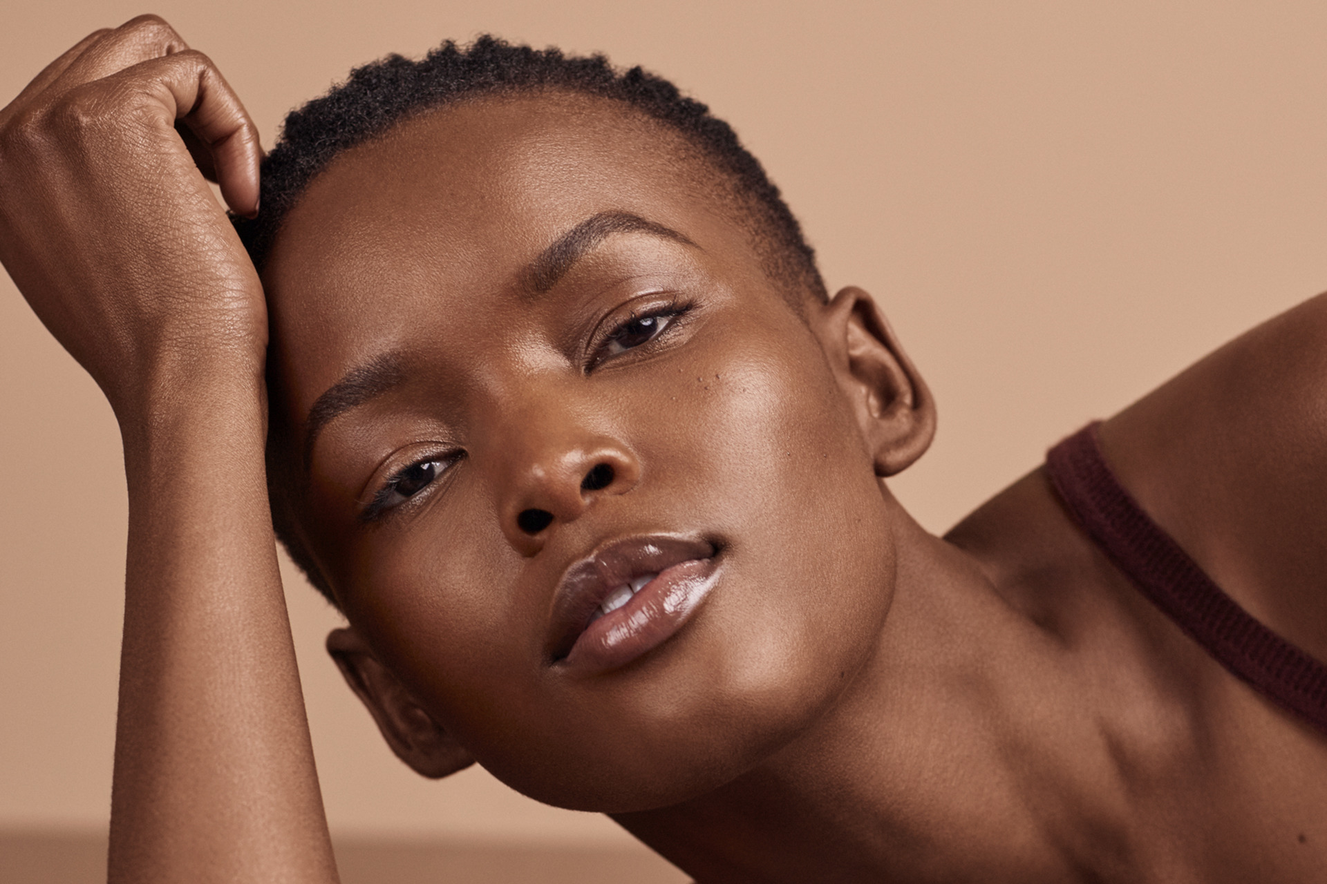 Close up of a woman's face