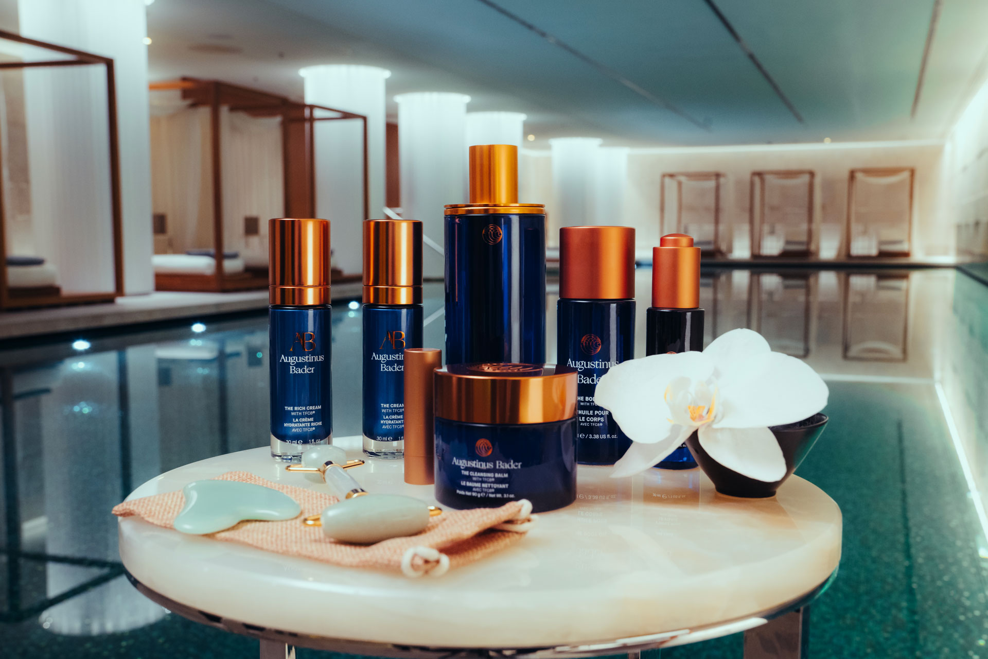 Augustinus Bader products at Bulgari Hotel London