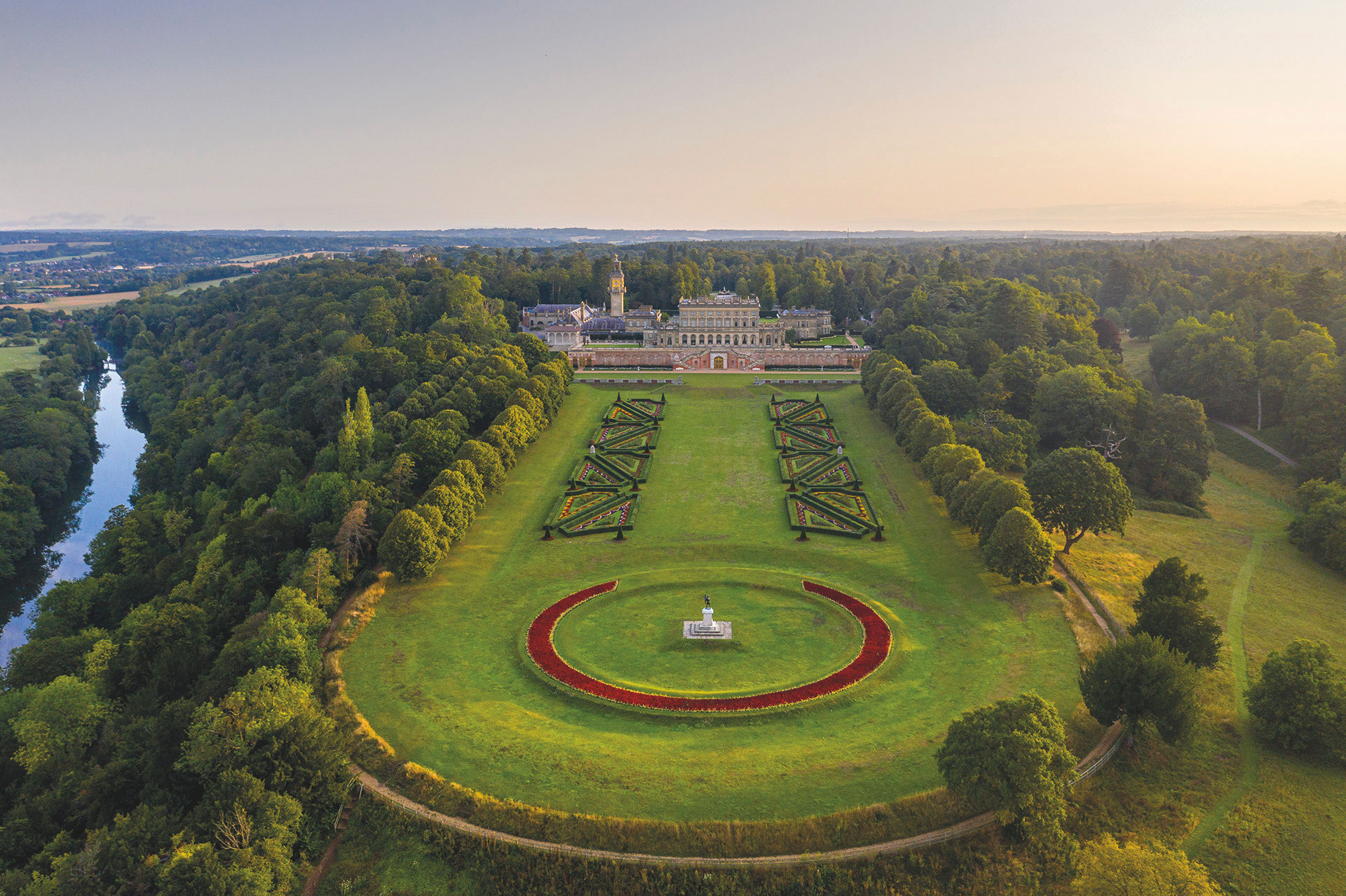 Cliveden House aerial view