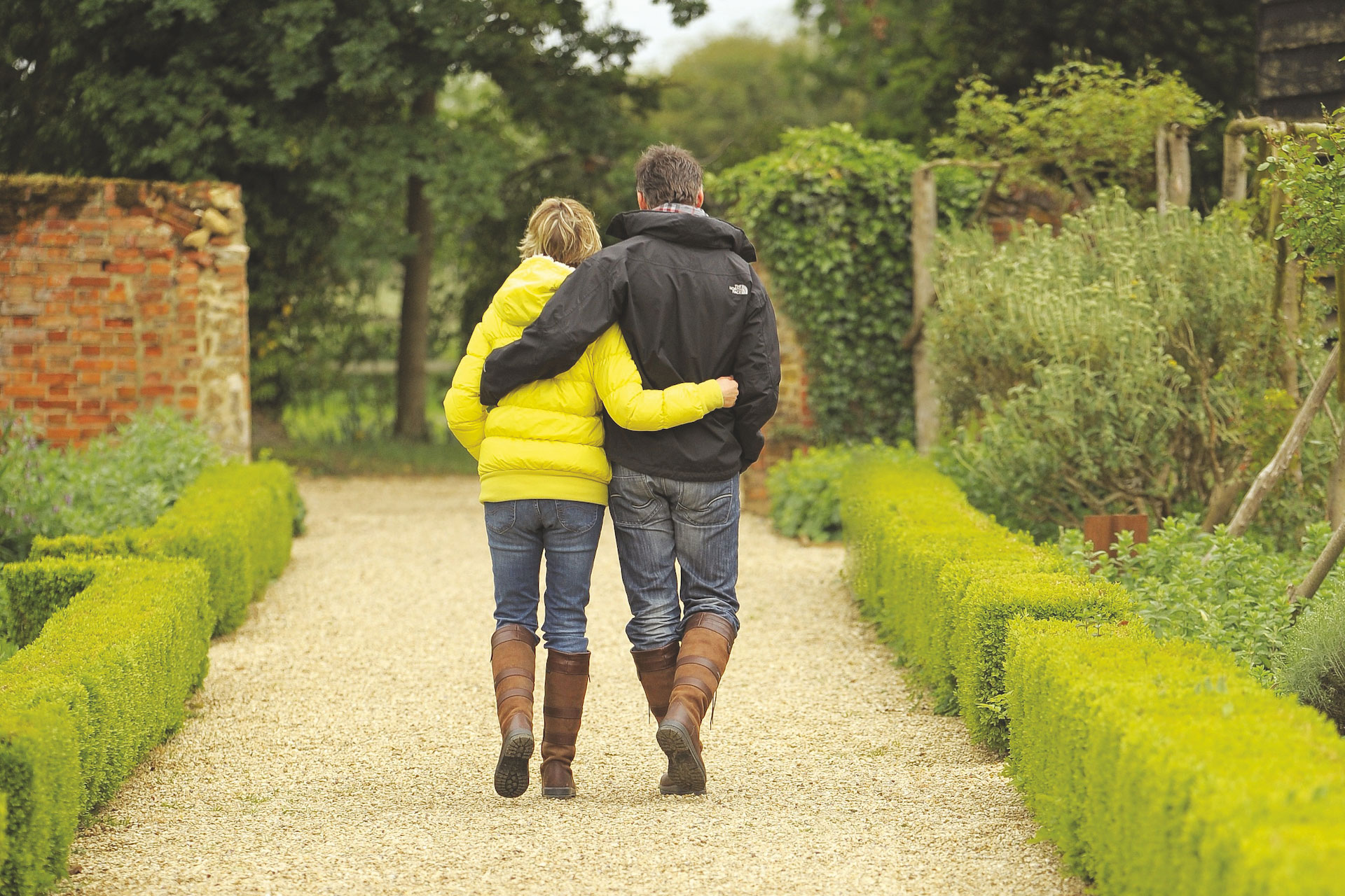 Congham Hall couple in garden