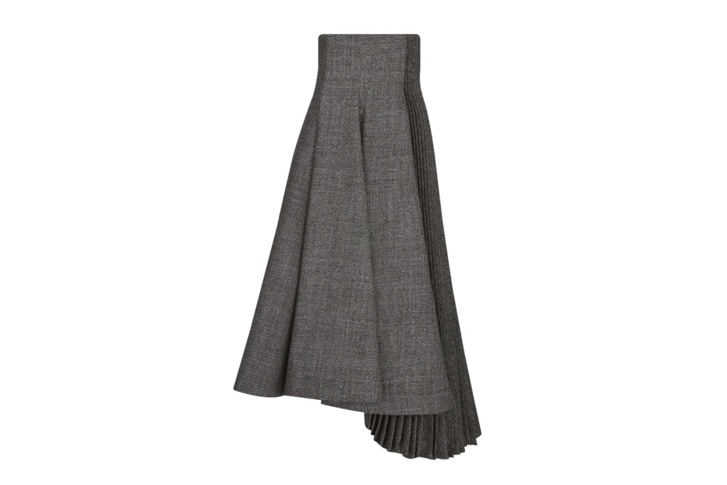 Asymmetric grey skirt