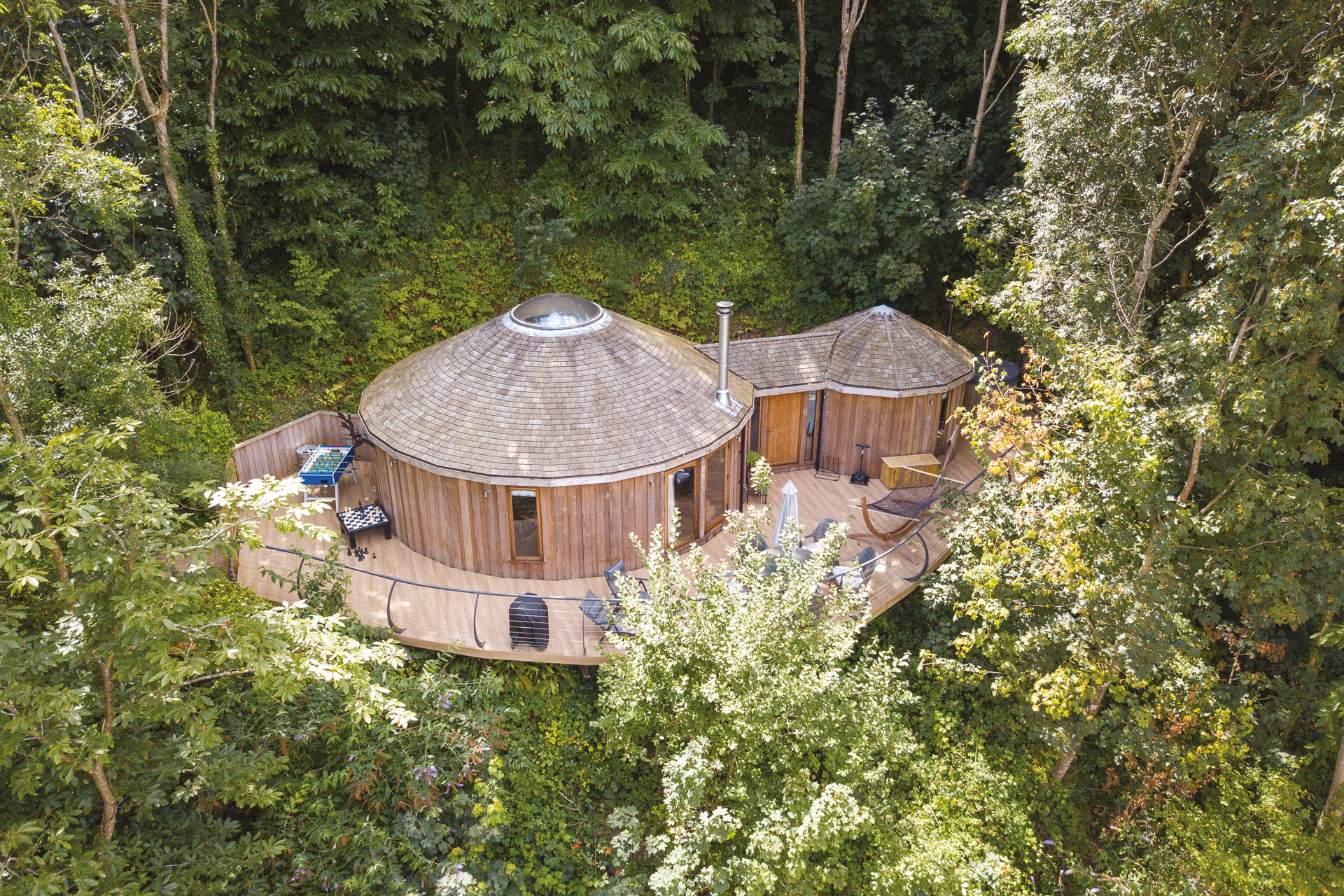 Dittisham treehouse in the woods
