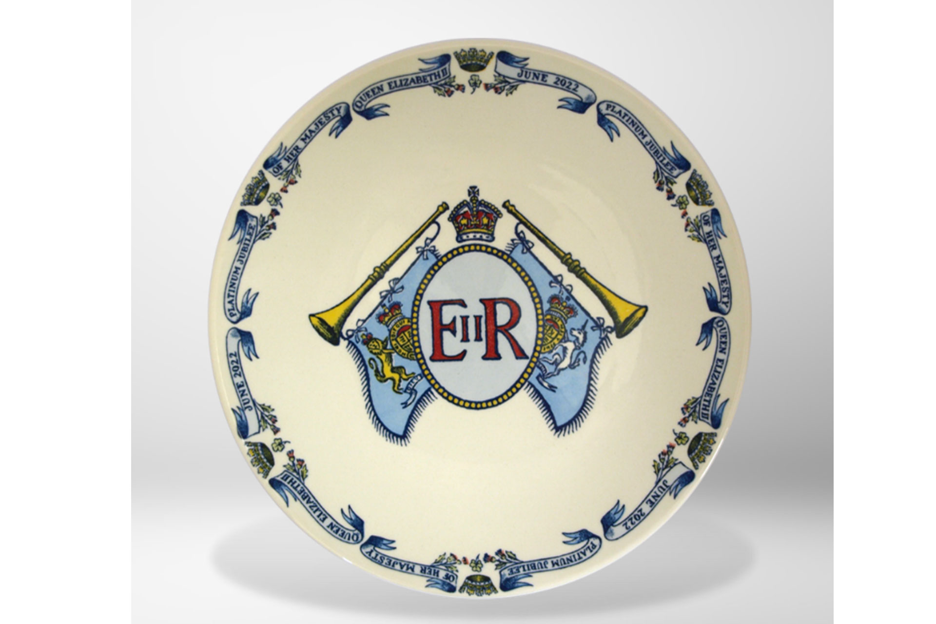 Platinum Jubilee Commemorative Plate by Royal Stafford