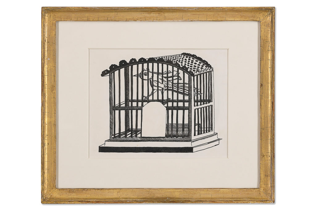 The Art of Literature: Loan and Selling Exhibition, Lucian Freud (1922-2011), Bird in a Cage Executed in 1946