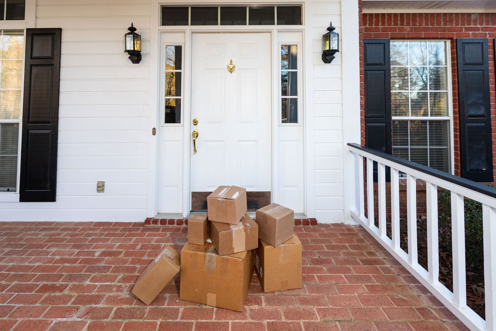 Packages on a doorstep