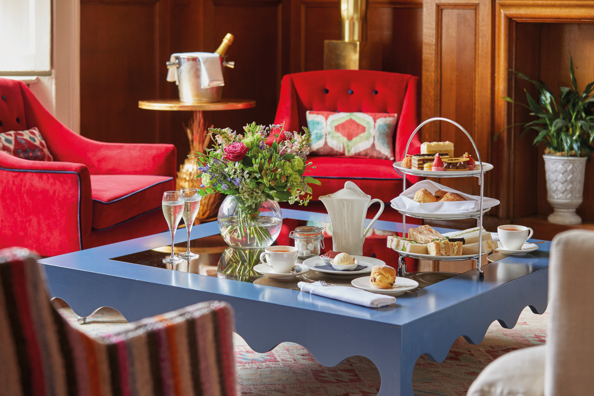Afternoon tea setup