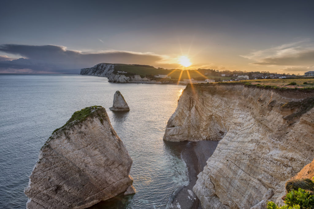 Freshwater Bay, Isle of Wight at Sundown