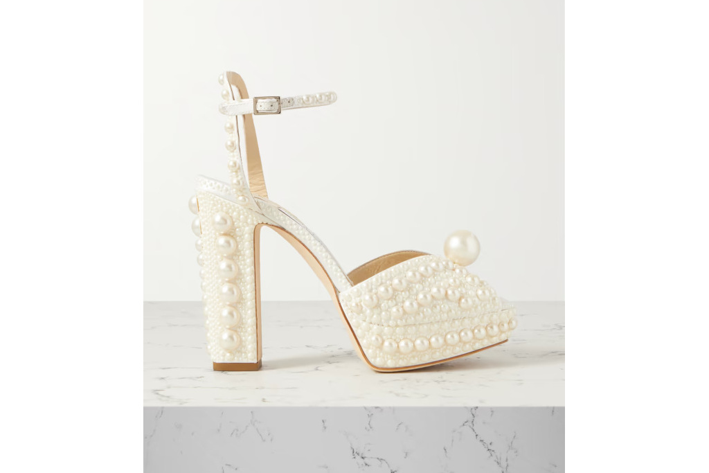 Pearl-detailed platform shoes