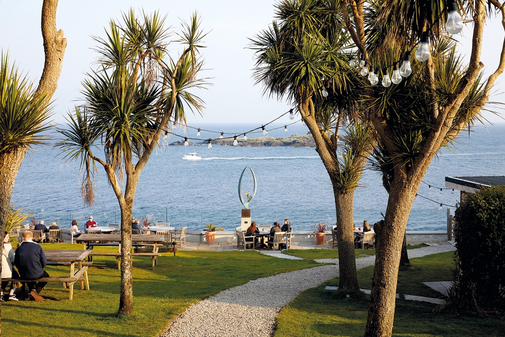 Outside the Old Coastguard by the sea