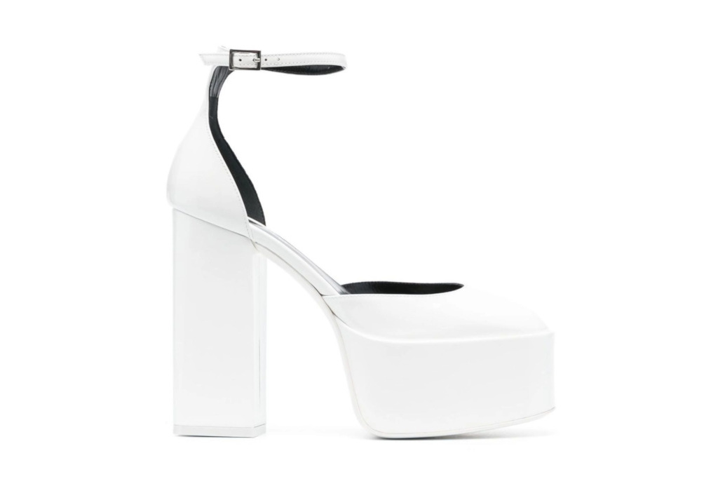 White platform heel