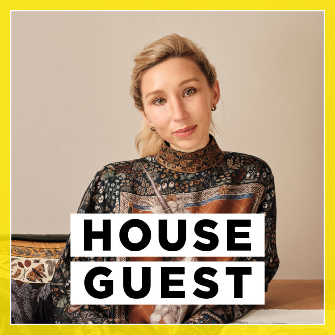 Sabina Savage House Guest artist and scarf designer