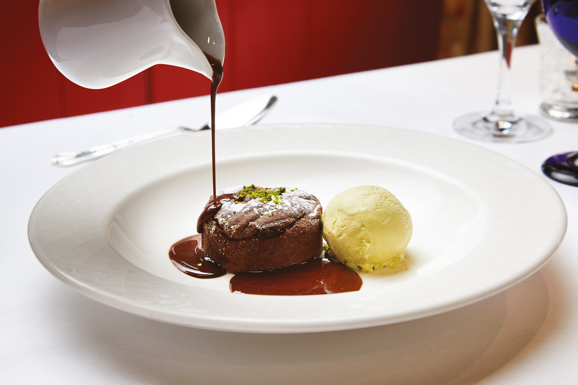 Dessert at the Spread Eagle hotel.