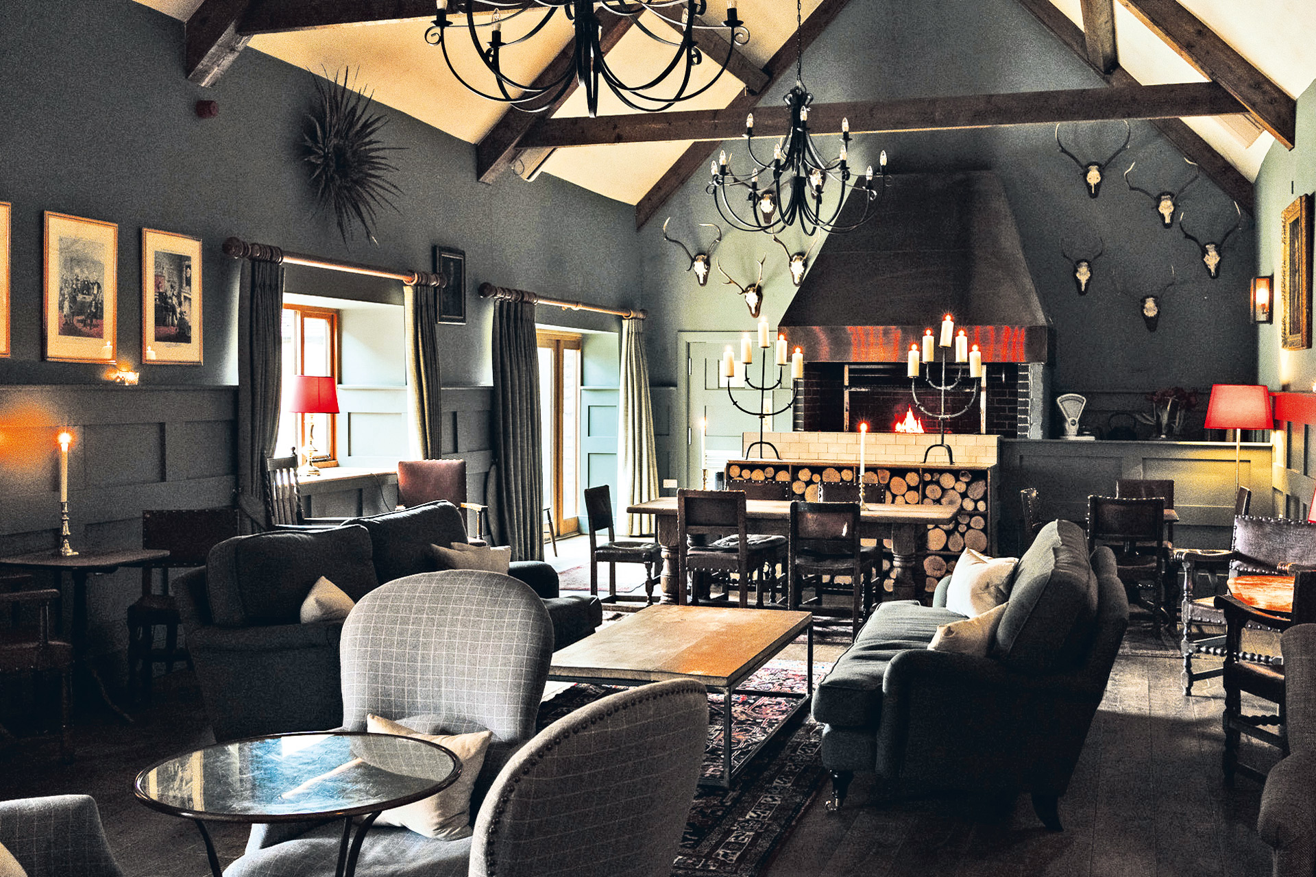 Reception area at the Talbot Inn