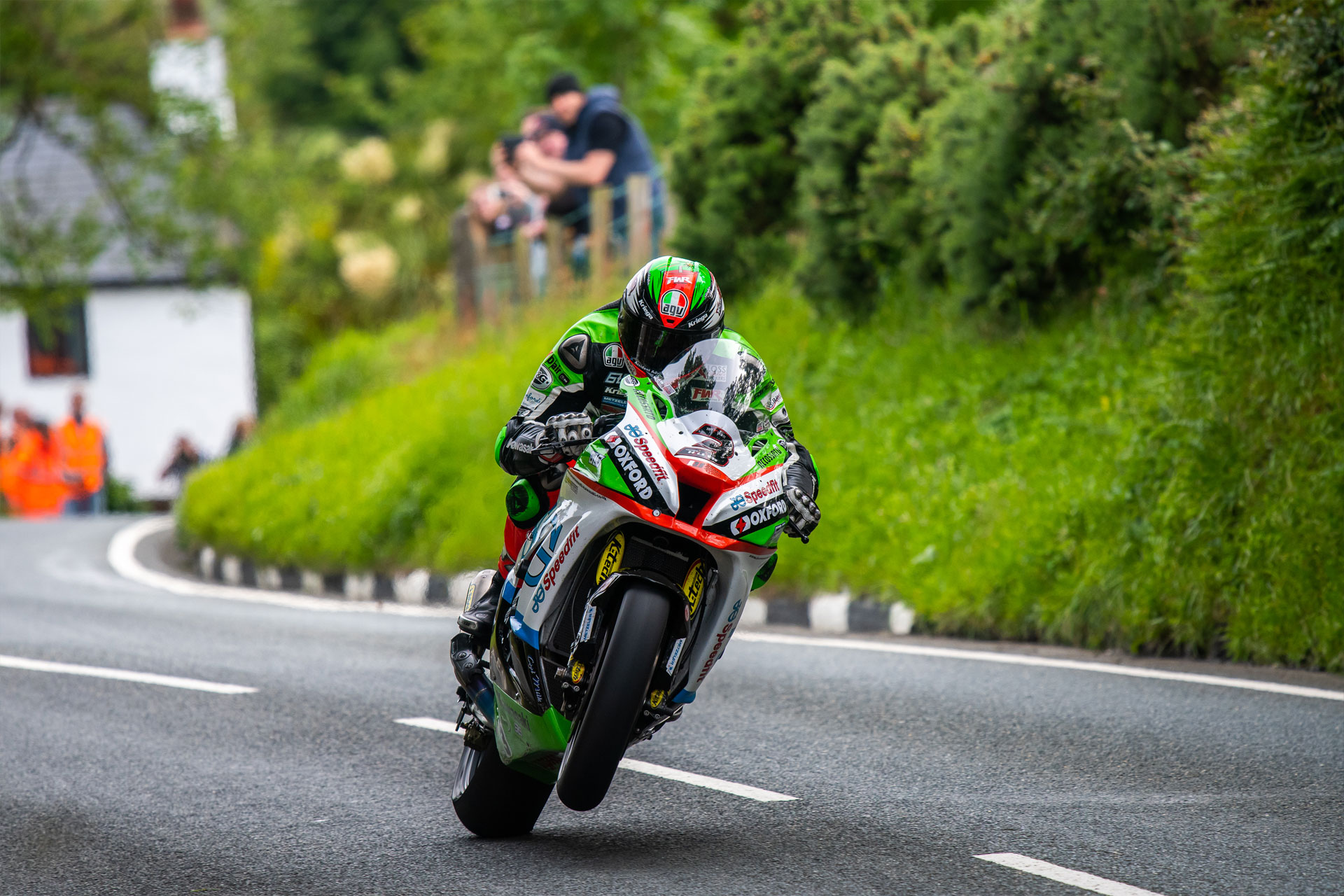 Racer at the Isle of Man TT