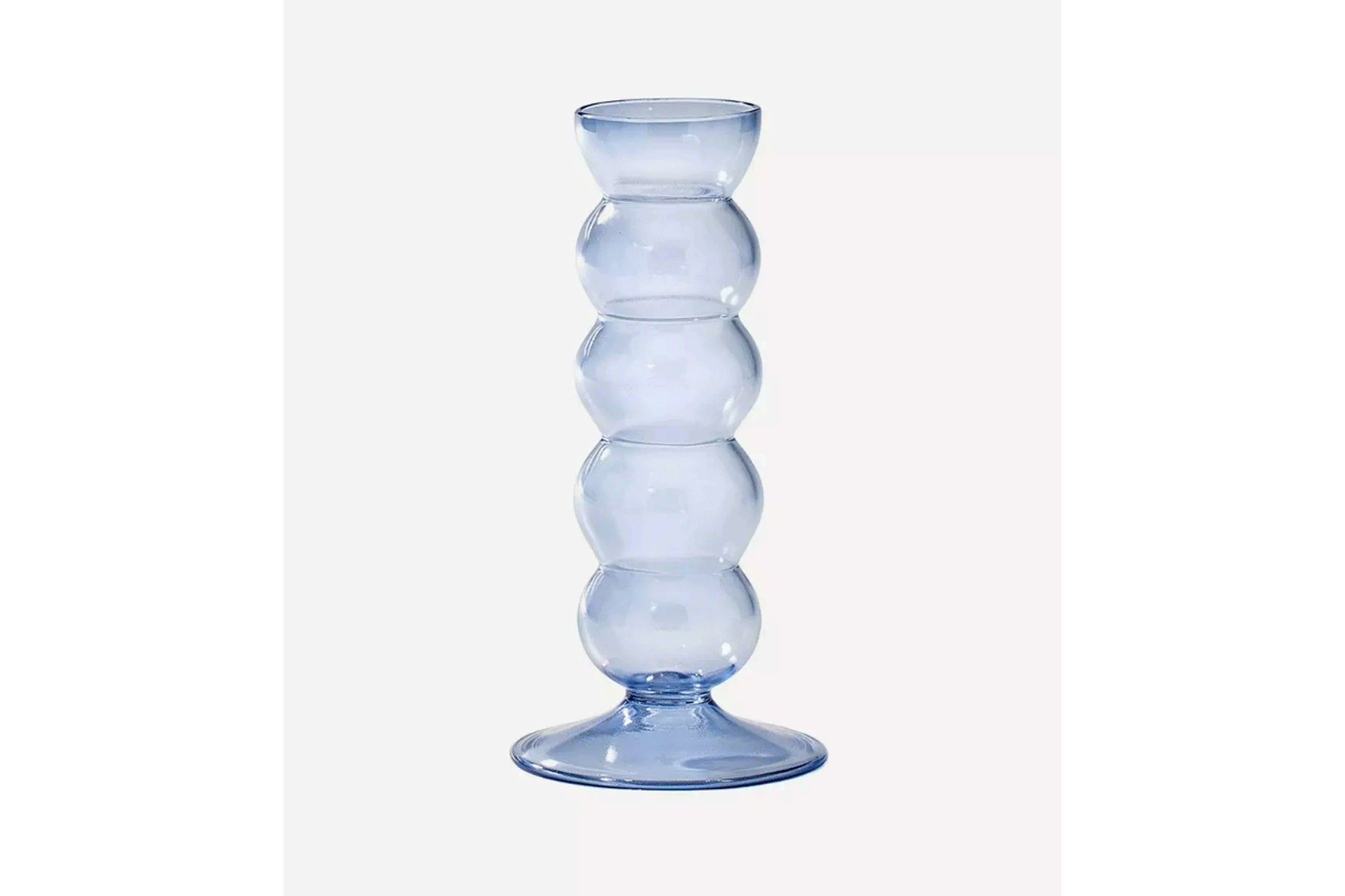 Anna + Nina blue bubble glass flower vase