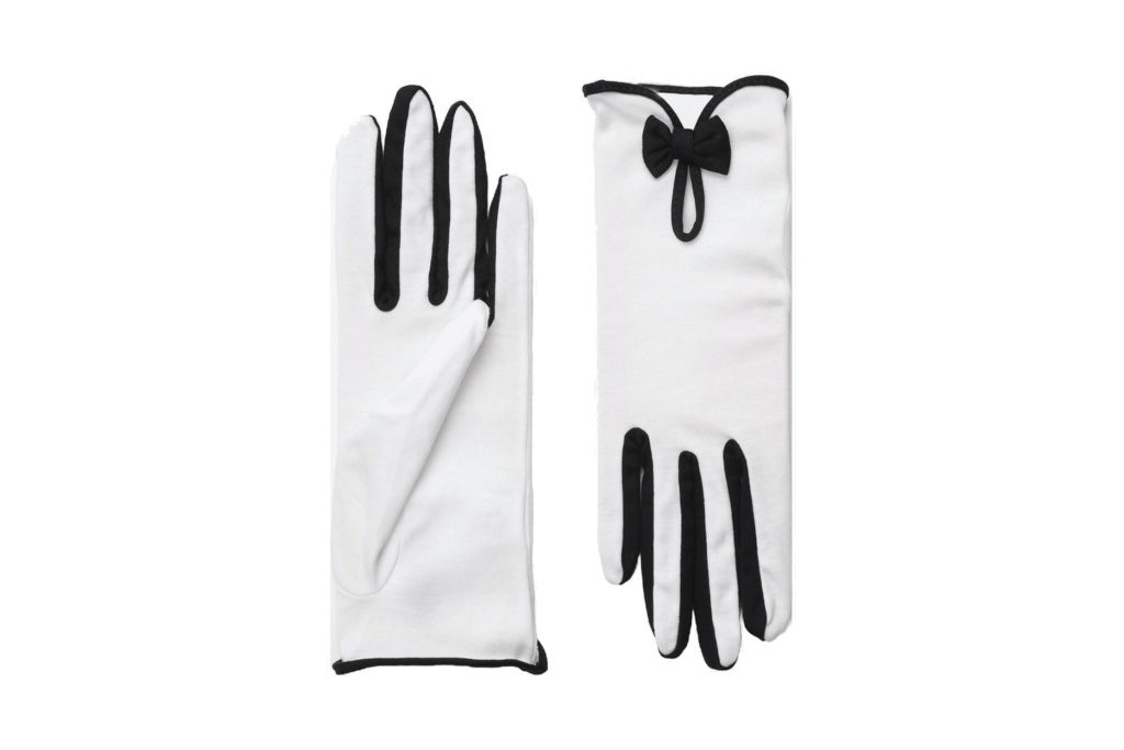 White and black gloves