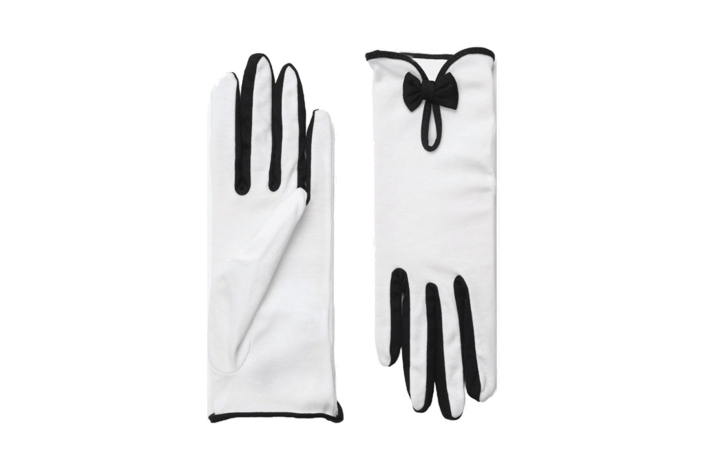 White and black gloves