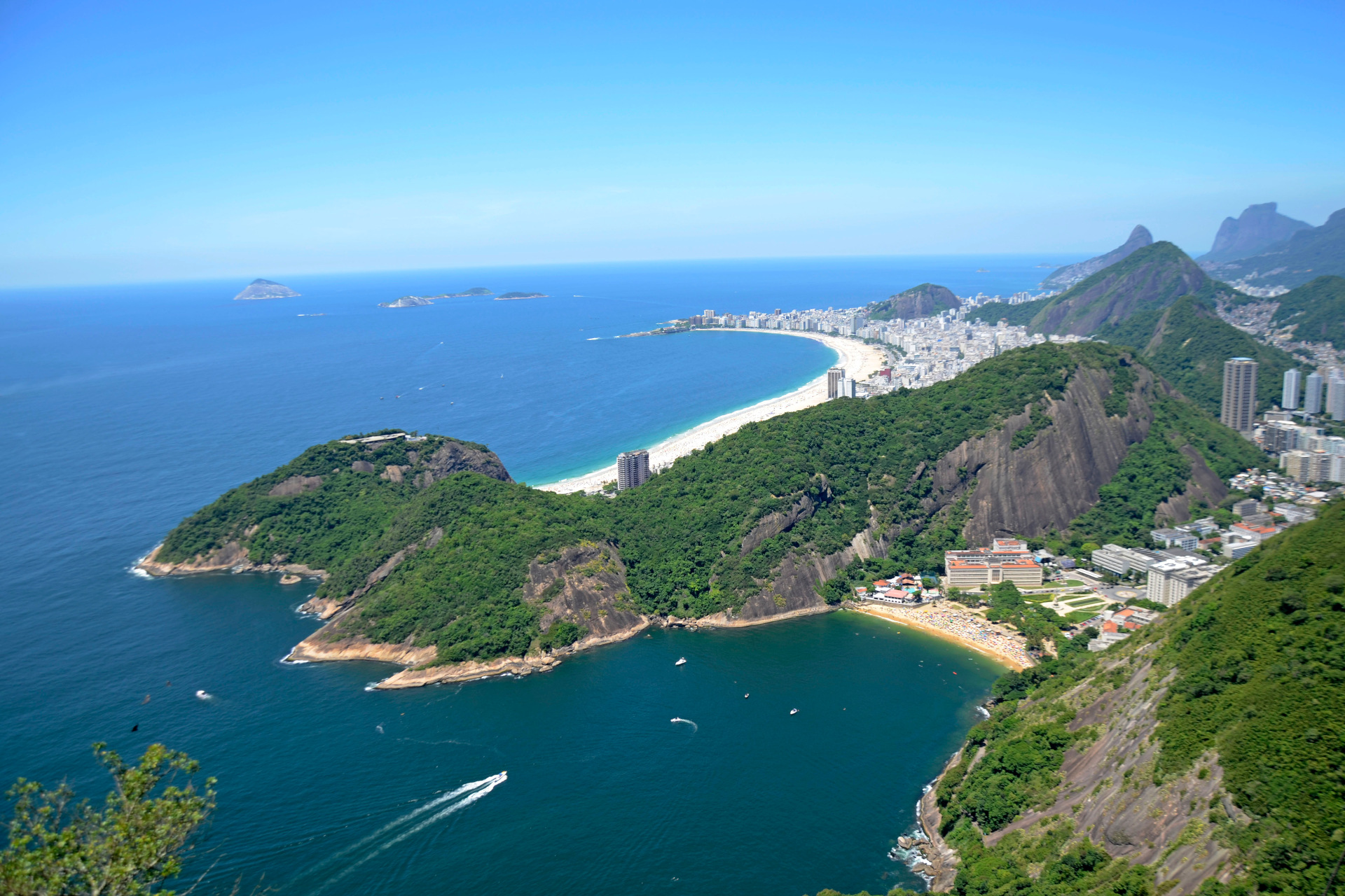 aerial view of Rio coast