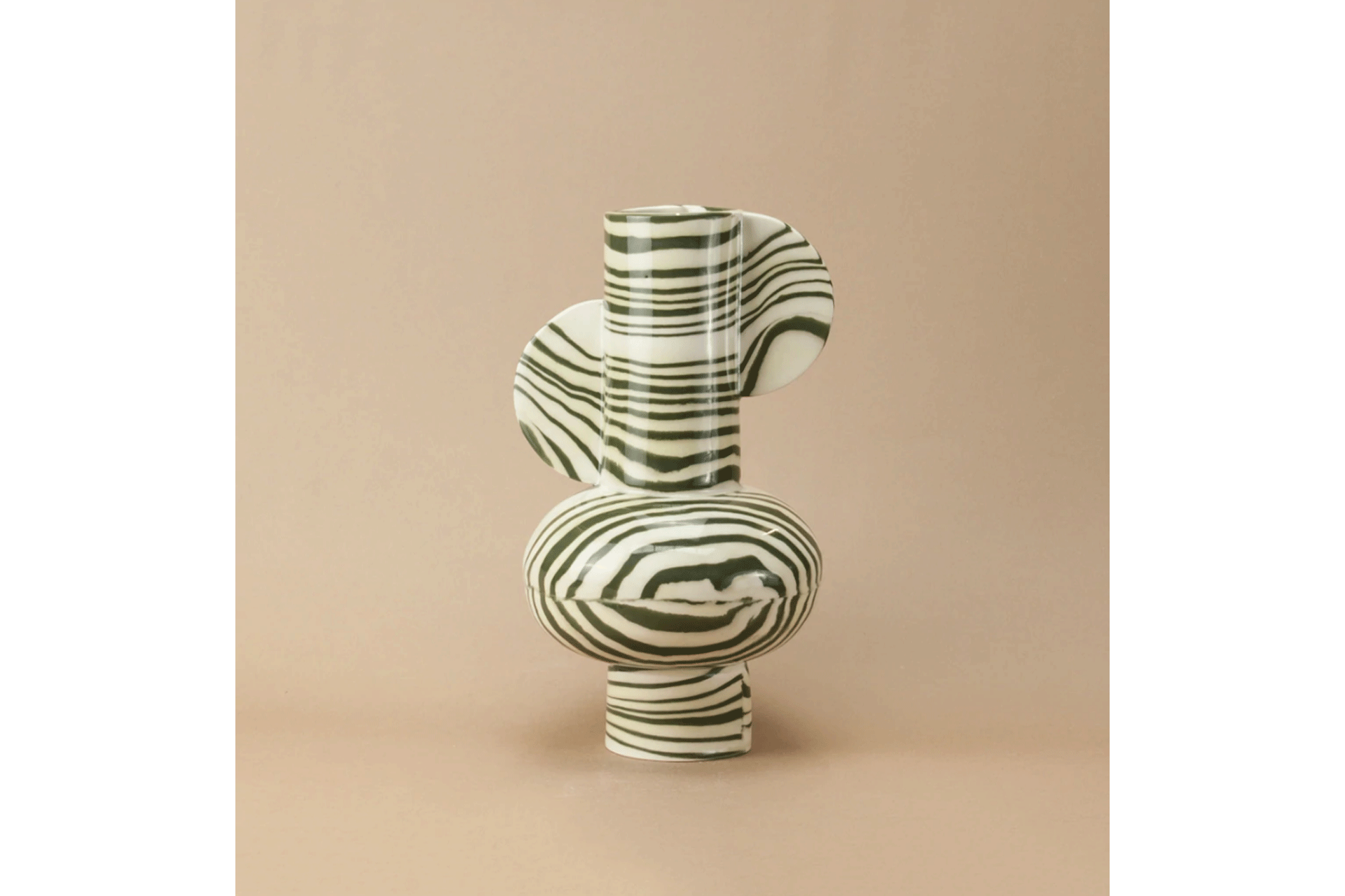 GREEN AND WHITE MAXI PROFUMO VASE by Henry Holland
