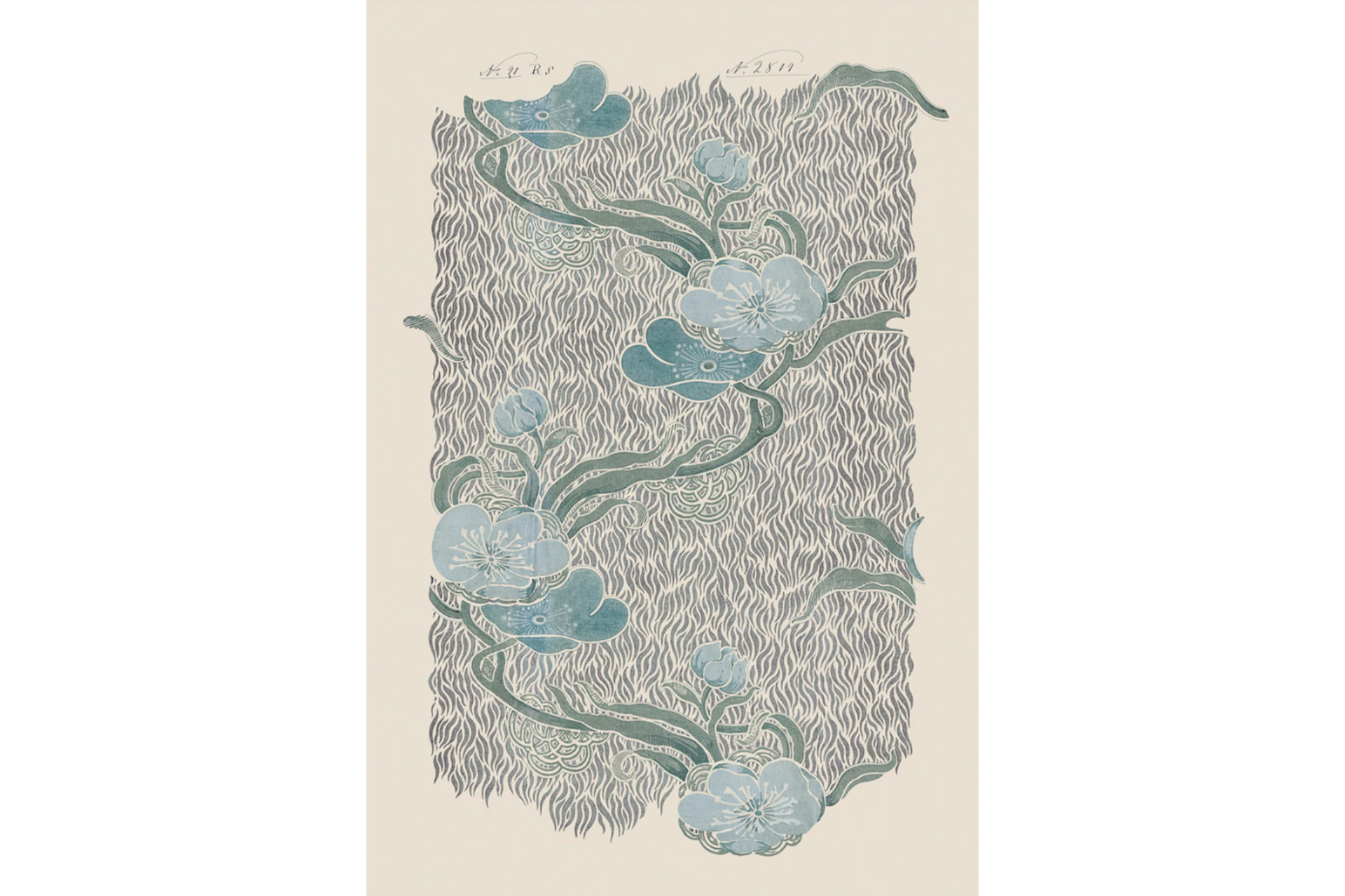 No.041 - Nouveau Indigo - Vintage Archive Poster Prints sold by Prints Sisters
