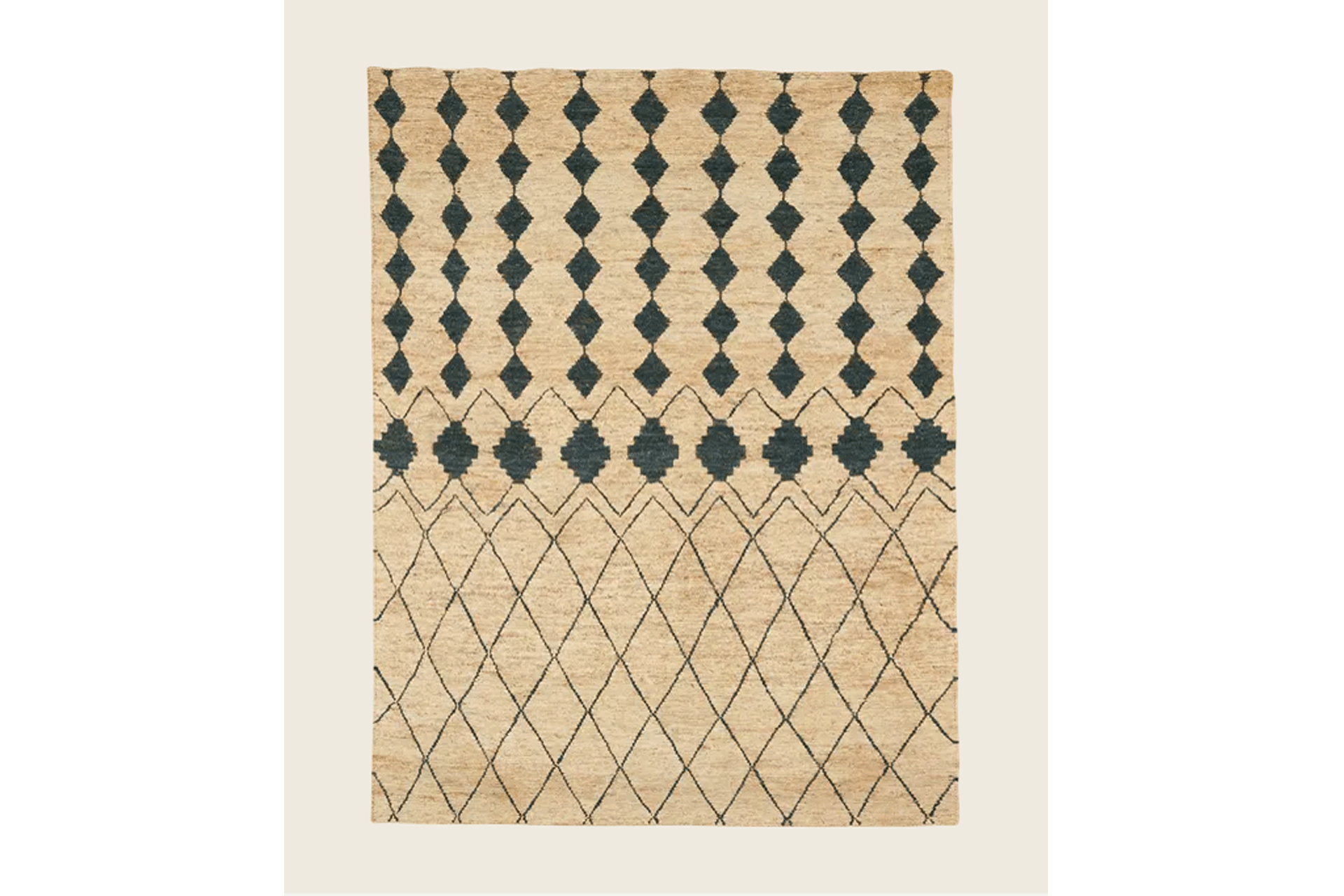 Hooghly Rug - Ecru/Charcoal by Oka