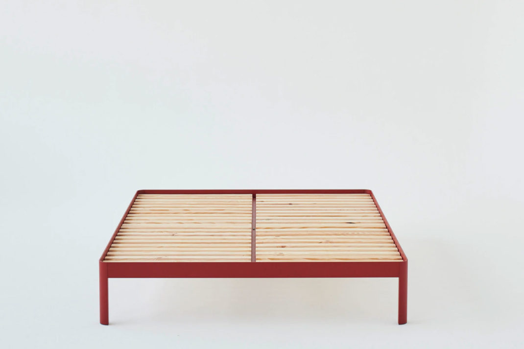 a red bed frame by ReFramed