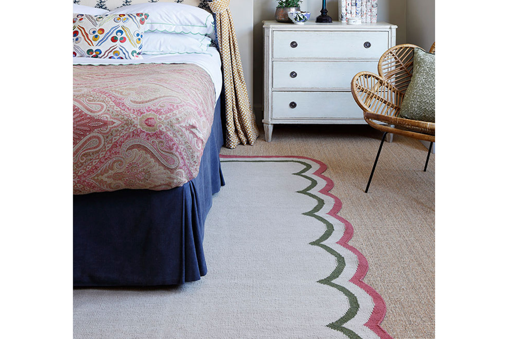 Scallop Rug Cerise by Matilda Goad