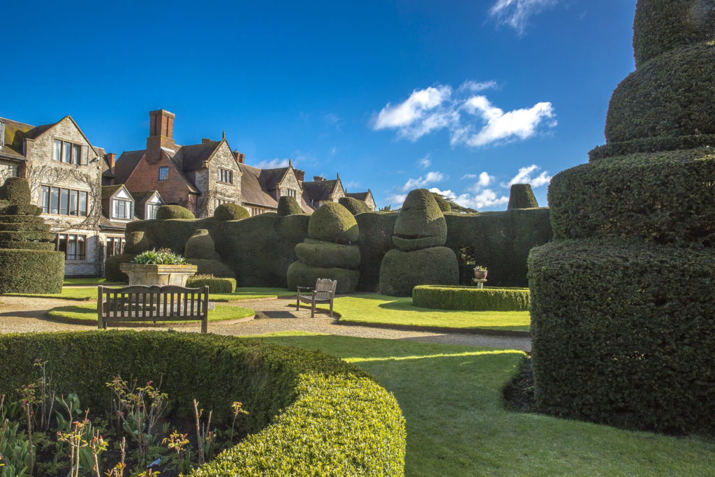 The topiary garden at Billesley Manor Hotel & Spa