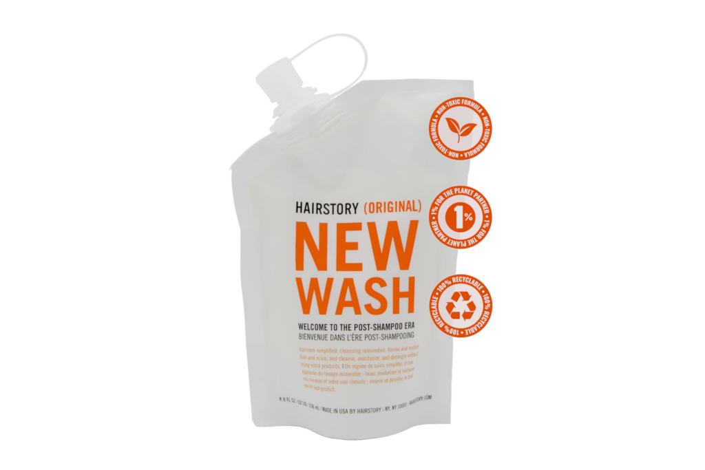 Refillable shampoo pouch