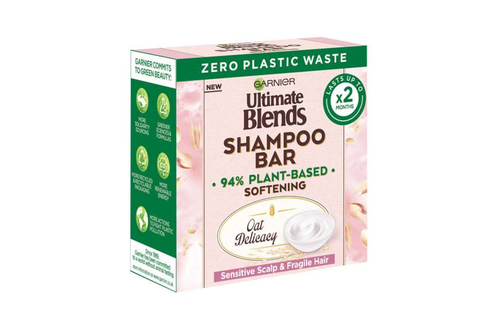 Pink and green box with shampoo bars