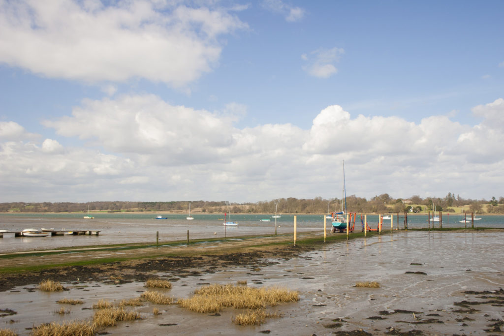 Low tide on River Orwell at Pin Mill, Suffolk