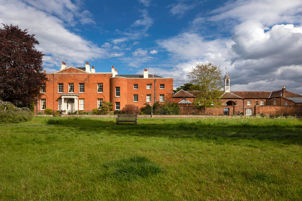 exterior shot of red brick country mansion in High Barnet