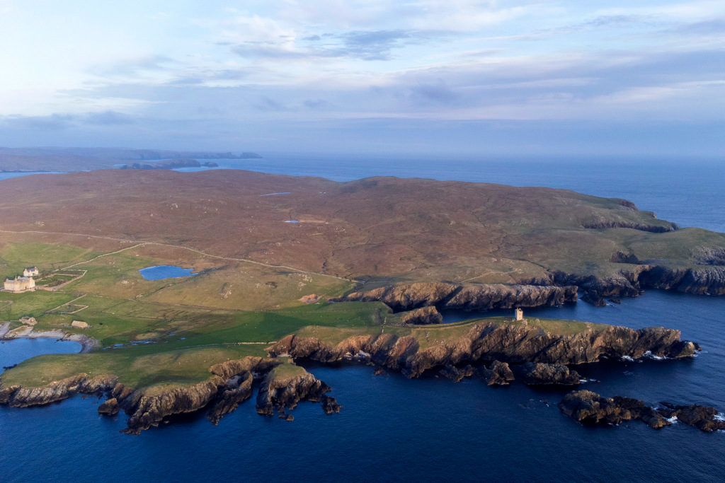 shot of isle of vaila, Shetland islands