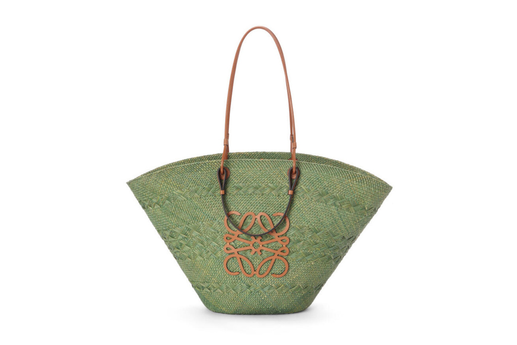 Green basket bag